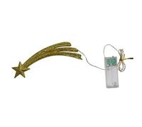Stella cometa oro luci puntale luminoso cm 15 per albero natale capanna presepe decorazioni natalizie a batteria