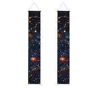 Stella costellazione mappa portico banner per porta d'ingresso bandiera da appendere bandiera stagionale vacanza portico porta segno banner di benvenuto per interni ed esterni parete decorazioni di