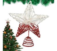Stella Decorazione Per Cima Albero Di Natale - Illuminata 25 Cm Stella A Cinque Punte Decorazione Albero - Natalizia Per La Casa,Per Esterno Inverno Vacanza Studio Asilo Casa Porta Soggior