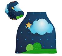 Stella Del Cielo Blu Del Fumetto Passeggino Tettoia Copri Seggiolino Copertura Infermieristica Auto per Bambini per L'Allattamento Al Seno Morbido Traspirante Elastica Tettuccio