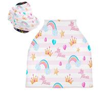 Stella Del Cuore Rosa Arcobaleno Passeggino Tettoia Copri Seggiolino Copertura Infermieristica Auto per Bambini per L'Allattamento Al Seno Morbido Traspirante Elastica Tettuccio