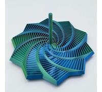 Stella di Agitazione Sensoriale Frattale, Stella di Agitazione Frattale Espansa Stampata In 3D con Manico, Spirale Sensoriale Rotante di Decompressione Esagonale per Adulti Bambini Antistress Color B