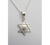 Stella di David : Ciondolo e Catenina in Argento 925 - Pendente Simbolo Ebraico