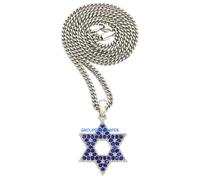 Stella di David Nuovo Strass Collana con Pendente Con 61cm Catena Religioso