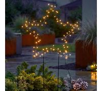 Stella di Natale con 140 LED, batteria e timer, 60 cm, decorazione da giardino, decorazione natalizia per esterni