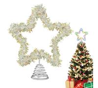 Stella di Natale con luci, stelle come gioielli per la punta 'albero di Natale, decorazione stagionale, per soggiorno, camera da letto, bar, negozio, per interni, casa, ufficio, soggiorno