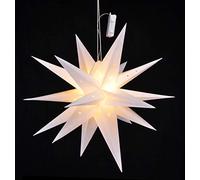 Stella di Natale LED, 58 cm, con timer automatico, funzionamento a batteria, stella a LED per Natale, da appendere come decorazione per finestra