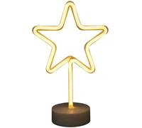 Stella di Natale Luminosa 93 LED Bianco Caldo Luminosa Natalizia Effetto Neon H30 con Base a Batteria
