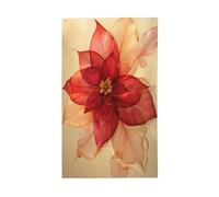 Stella di Natale rossa con accenti dorati metallizzati, bandiere per la casa da cortile, 0,9 x 1,5 m, striscione con occhielli per interni ed esterni, decorazioni per la casa