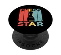 Stella di scacchi vintage - Giocatore di scacchi pedone PopSockets PopGrip Adesivo