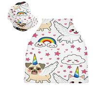 Stella Di Unicorno Gatto Cane Volante Passeggino Tettoia Copri Seggiolino Copertura Infermieristica Auto per Bambini per L'Allattamento Al Seno Morbido Traspirante Elastica Tettuccio