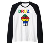 Stella drusa, bandiera drusa, simbolo druso, come Suwayda, Siria, Libano. Maglia con Maniche Raglan