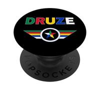 Stella drusa, bandiera drusa, simbolo druso, come Suwayda, Siria, Libano. PopSockets PopGrip Adesivo