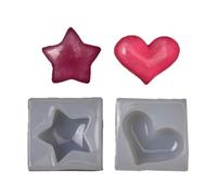 Stella e cuore Render Argilla, strumento in silicone riciclabile per la creazione di gioielli, imprese d'arte decorative, sostanza sicura, stampi in silicone a forma di stella