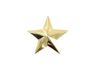 Stella Generale Dorata da 22 mm con Perno per 2, 3, 4 o 5 Stelle Esercito Militare