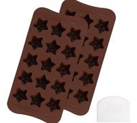 Stella in silicone per MOLD set 2 pezzi con raschietto per caramelle al cioccola