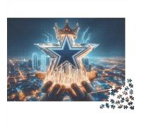 Stella Incoronata Panorama Notturno Cittadino Puzzle 1000 Pezzi Gioco di Puzzle 1000 Pezzi Carta Puzzle per Adulti Puzzle per Famiglia Relax Decorazione Regalo Attenzione 52x38cm/1000pcs