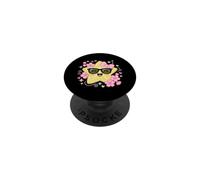 Stella Kawaii con occhiali da sole e fiori Sakura PopSockets PopGrip Adesivo