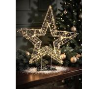 Stella Luminosa di Natale 3D 50 cm con Base 900 LED luce fissa con flash IP44