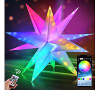 Stella luminosa di Natale a LED RGB Bluetooth gestita da app e telecomando IP44