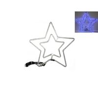 Stella luminosa grande 54cm da interno o esterno addobbo feste di natale 96 luci Effetto Scintillante Decorazione natalizia da Appendere terrazzo balcone porticati (blu)
