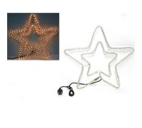 Stella luminosa grande 54cm da interno o esterno addobbo feste di natale 96 luci Effetto Scintillante Decorazione natalizia da Appendere terrazzo balcone porticati (bianco caldo)