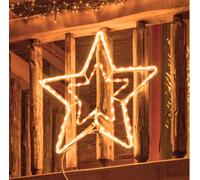 STELLA LUMINOSA LUCI DI NATALE DA ESTERNO TUBO 90 LED LUCE CALDA FREDDA IP44 [EEK: A+++]