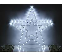 STELLA LUMINOSA LUCI DI NATALE DA ESTERNO TUBO 90 LED LUCE CALDA FREDDA IP44