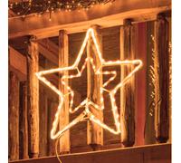 STELLA LUMINOSA LUCI DI NATALE NATALIZIE DA ESTERNO TUBO CON LUCE A LED IP44