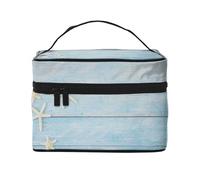 Stella marina di bordo vintage nautico, Borsa per il trucco Borsa per cosmetici Borsa da toilette da viaggio portatile Astuccio per matite Astuccio da toilette