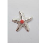 Stella Marina : Spilla da giacca in Argento 925 con Corallo Rosso Naturale