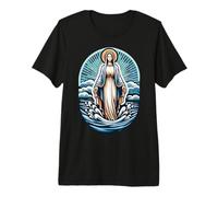 Stella Maris Nostra Signora Stella del Mare Maria Latina Cattolica Maglietta Premium