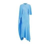 Stella McCartney - Abito Lungo Blu con Mantella Asimmetrica - - Dresses - Donna - Blu - S