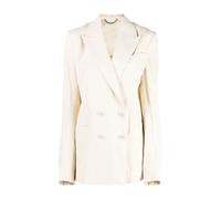 Stella McCartney - Blazer Ecru in Lino Doppio Petto - -Jackets -Donna -Giallo -L