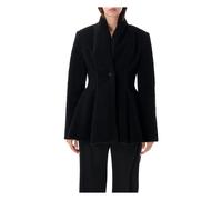 Stella McCartney - Cappotto in peluche con vita segnata - - Jackets - Donna - Nero - M