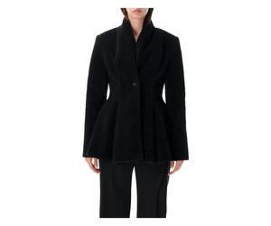Stella McCartney - Cappotto in peluche con vita segnata - - Jackets - Donna - Nero - M