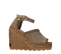 Stella McCartney Green Leather Wedge Sandals - EU41/US11