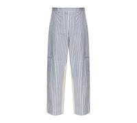 Stella McCartney - Pantaloni cargo oversize a righe miste - - Trousers - Donna - Blu - S