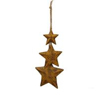 Stella metallica rustica da appendere alla parete, 20 cm, decorazione | Classica silhouette a cinque punti, estetica vintage, robusta struttura in ferro, larghezza 20 cm, uso interno ed esterno