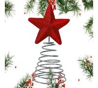 Stella per albero di Natale, corona decorativa con glitter per coppa del