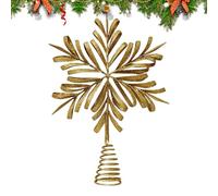 Stella Per Albero Di Natale,Stella Natalizia con Fiocco di Neve 3D | Decorazioni Leggere Per Interni Esterni Soggiorno Negozio Festività
