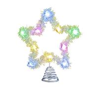 Stella puntale per albero di Natale - PP | Stella di Natale Topper Luce bianca calda | Topper per di, ornamenti per toppers per di per la decorazione 'albero di Natle