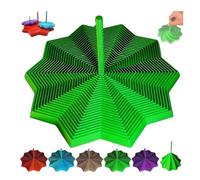 Stella sensoriale espansa con stampa 3D, frattale espandibile con manico, design a spirale vorticosa a nido d'ape, esagonale frattale per adulti, perfetto per Natale, regali di compleanno (verde, 17,5