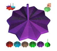 Stella sensoriale espansa con stampa 3D, frattale espandibile con manico, design a spirale vorticosa a nido d'ape, esagonale frattale per adulti, perfetto per Natale, regali di compleanno (viola, 17,5