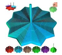 Stella sensoriale espansa con stampa 3D, frattale espandibile con manico, design a spirale vorticosa a nido d'ape, esagonale frattale per adulti, perfetta per Natale, regali di compleanno (blu, 17,5