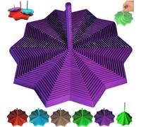Stella sensoriale espansa stampata in 3D, esagonale espandibile con manico, design a spirale vorticosa a nido d'ape, esagonale frattale per adulti (viola)
