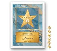 Stella star Hollywood oro blu nome Walk of Fame - Regalo personalizzato