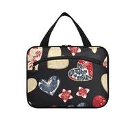 Stella Stile Giapponese Cuore Forma San Valentino Appeso Viaggio Trucco con Gancio, Designer Multifunzionale Impermeabile Sacchetto Cosmetico per Papà Backpacking Bolsa de maquillaje para Mujer L