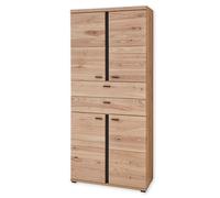 Stella Trading Armadietto Portadocumenti in Legno di Quercia Anticata, Certificato FSC, Moderno Armadio da Ufficio con 4 Ante, ingegnerizzato, Altesche/Old Artisan Oak, 90 x 203 x 38 cm