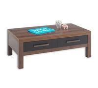 Stella Trading Balin Salotto, Colore, spazioso tavolino con cassetti per Il Soggiorno, Legno ingegnerizzato, Rovere Canyon/Nero, 110 x 40 x 60 cm